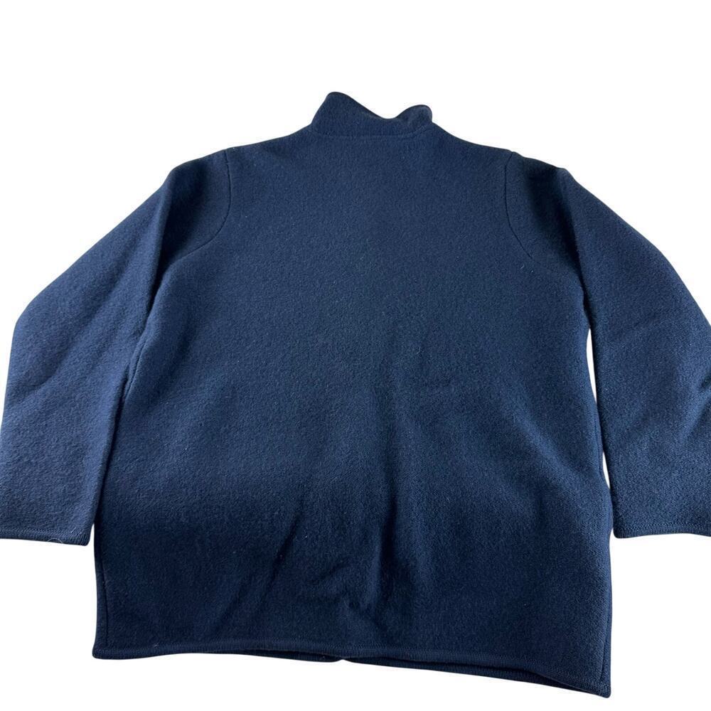 Vintage L.L.Bean 100% Wool Button Front Jacket Women’s Large Navy Blue Heritage - Picture 2 of 10